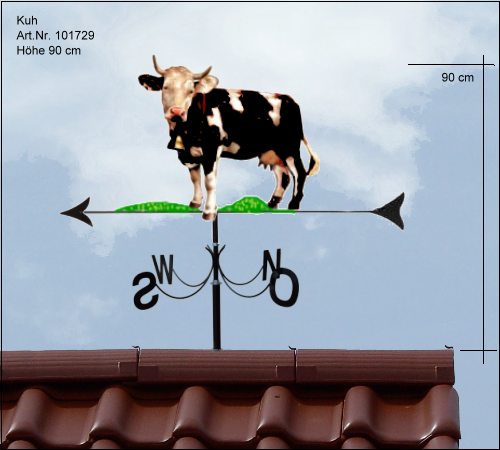 Wetterfahne Kuh mit Windrose